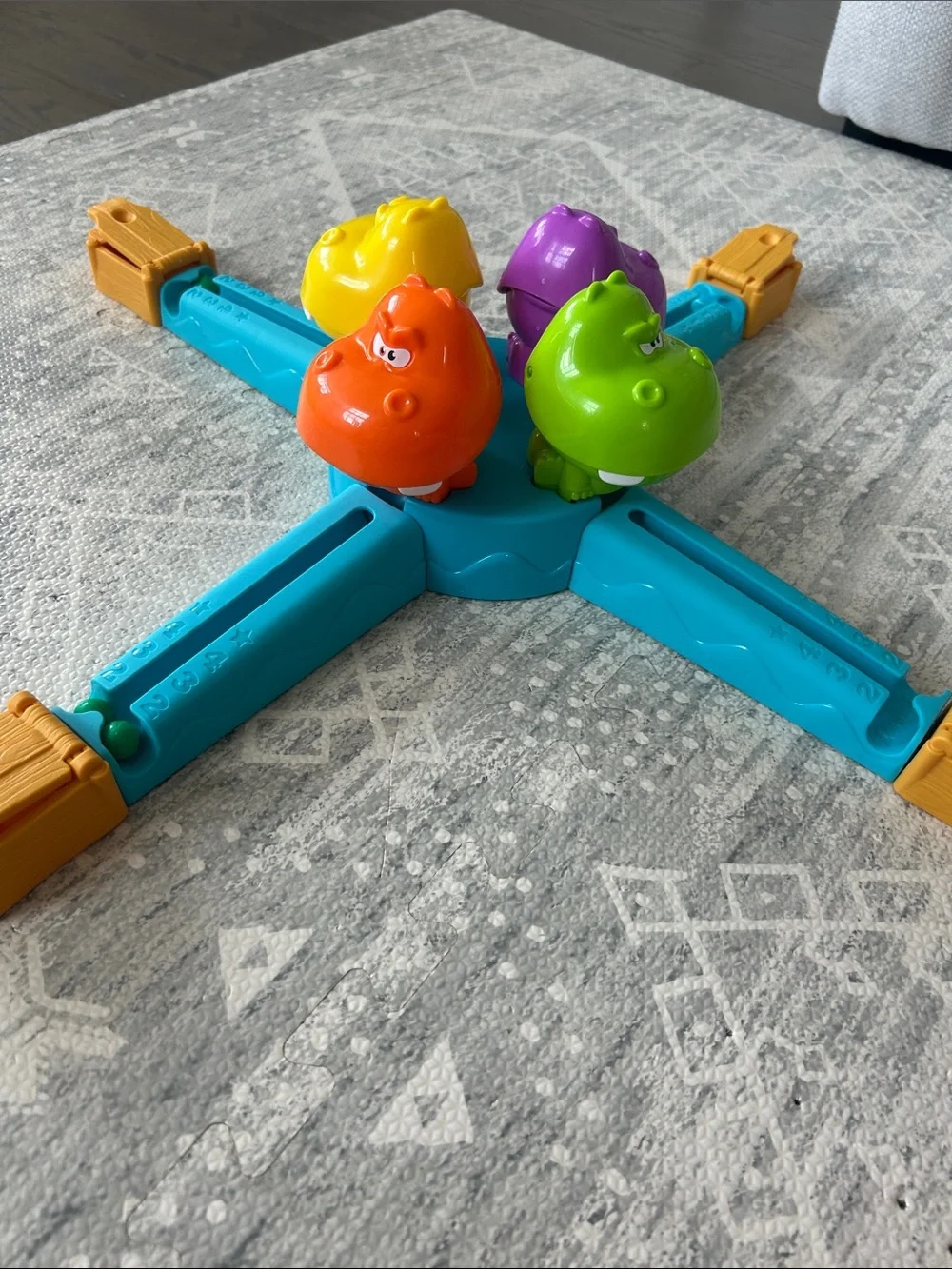 Kids 4-Arm Pop & Spin Stacking Toy - Blue, Yellow, Orange, Green, Purple